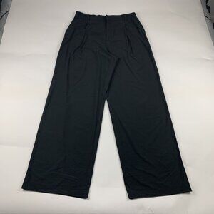 TALL Gap Fit Black Lightweight Stretch High Rise Wide Leg Trouser Pant LT